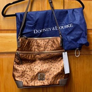NWT Dooney and Bourke bronze metallic crossbody bag
